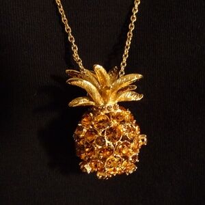 Kate Spade NY Gold Pineapple Grove Photo Locket Necklace WBRU2943 BNWT